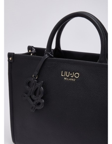 Borsa tote media effetto bottalato Liu Jo – Nero - foto 5
