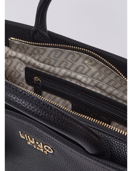 Borsa tote media effetto bottalato Liu Jo – Nero - foto 7