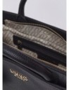 Borsa tote media effetto bottalato Liu Jo – Nero