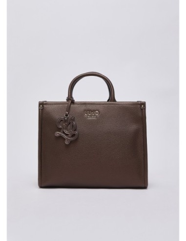 Borsa tote media effetto bottalato Liu Jo – Testa di moro metallizzato - foto 1