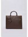 Borsa tote media effetto bottalato Liu Jo – Testa di moro metallizzato