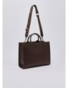 Borsa tote media effetto bottalato Liu Jo – Testa di moro metallizzato