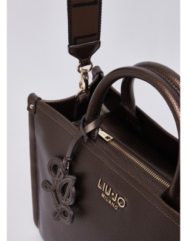 Borsa tote media effetto bottalato Liu Jo – Testa di moro metallizzato - foto 3