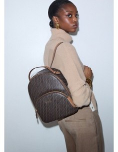 Zaino monogram effetto saffiano Liu Jo – Beige - foto 1