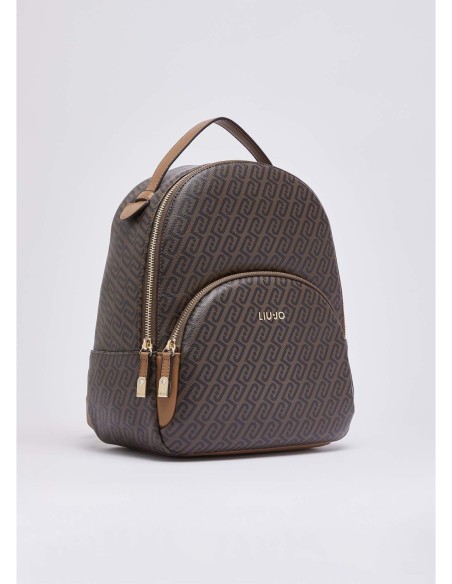 Zaino monogram effetto saffiano Liu Jo – Beige - foto 3