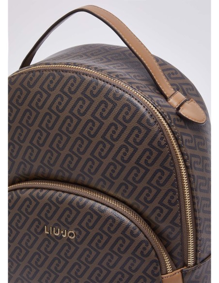 Zaino monogram effetto saffiano Liu Jo – Beige - foto 6