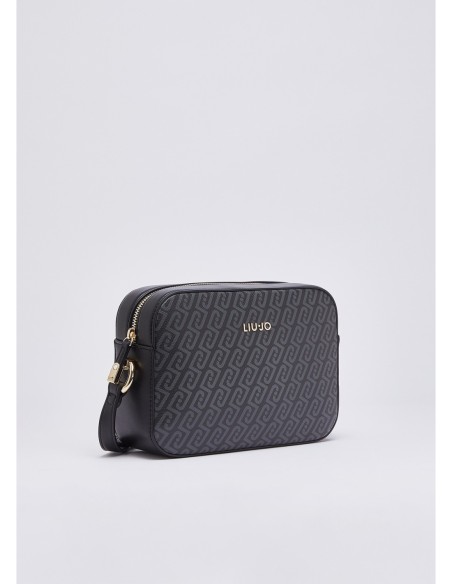 Borsa a tracolla media monogram Liu Jo – Nero - foto 3