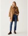 Cappotto in blend di lana double Penny Black – Cammello