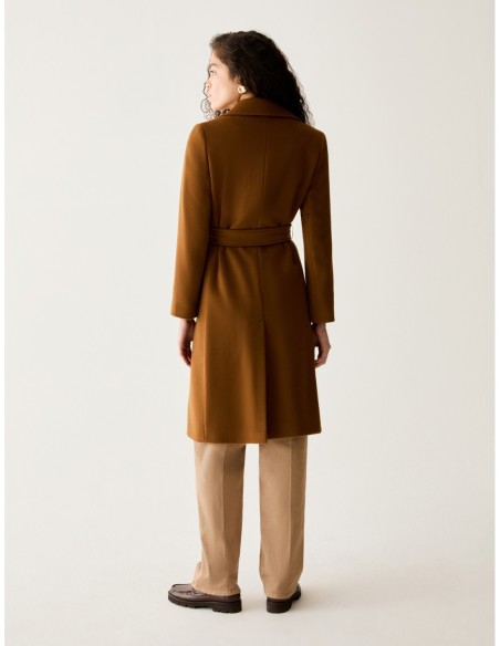Cappotto in drap di lana Penny Black – Tabacco - foto 3