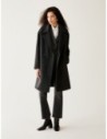Cappotto ampio in drap di lana Penny Black – Grigio melange