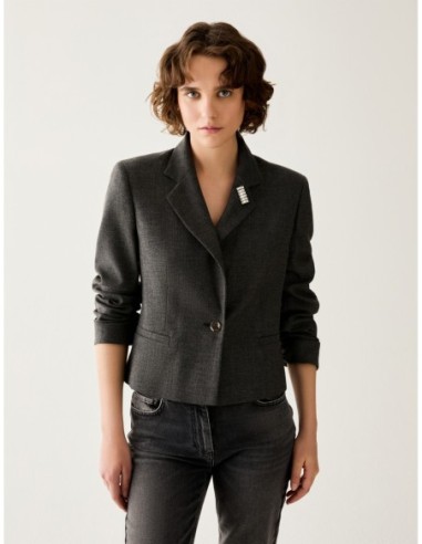 Blazer a microfantasia lamé Penny Black – Peltro - foto 1
