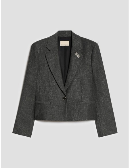 Blazer a microfantasia lamé Penny Black – Peltro - foto 2