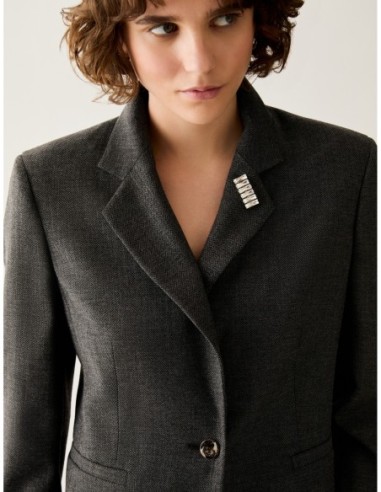 Blazer a microfantasia lamé Penny Black – Peltro - foto 4