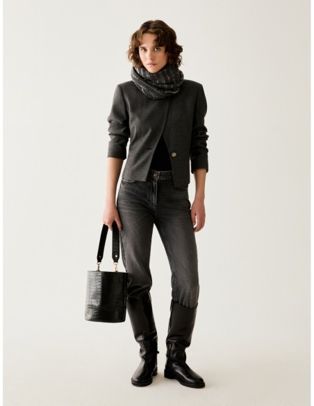 Blazer a microfantasia lamé Penny Black – Peltro - foto 5