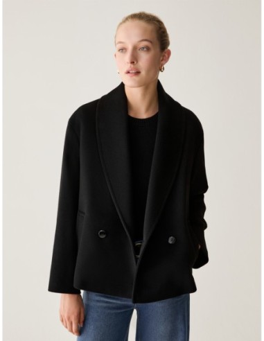 Caban in drap di lana Penny Black – Nero - foto 1