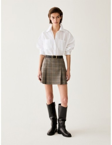 Minigonna in pura lana Penny Black – Sabbia - foto 1