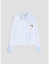 Camicia boxy fit a mix di righe Penny Black – Azzurro