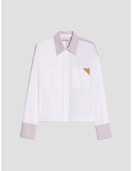 Camicia boxy fit a mix di righe Penny Black – Rosa - foto 2