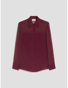 Camicia in mix di materiali Penny Black – Bordeaux - foto 1 2
