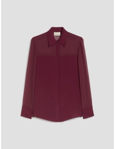 Camicia in mix di materiali Penny Black – Bordeaux - foto 2