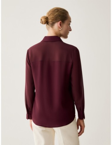 Camicia in mix di materiali Penny Black – Bordeaux - foto 3