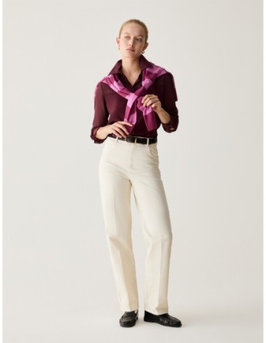 Camicia in mix di materiali Penny Black – Bordeaux - foto 5