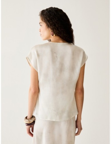 Blusa in raso di seta con fiori Penny Black – Rosso - foto 3