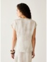 Blusa in raso di seta con fiori Penny Black – Rosso