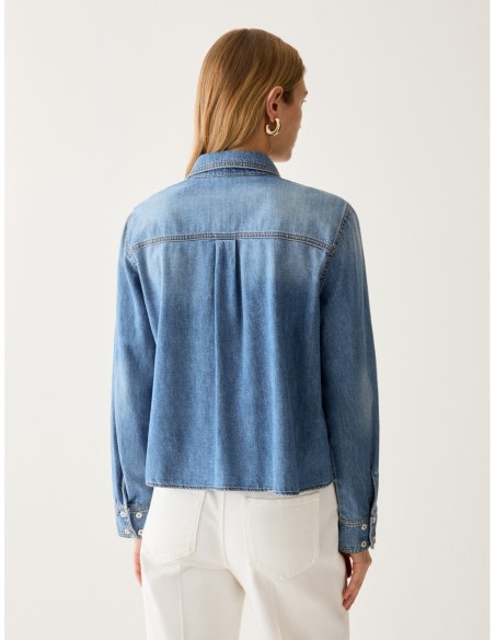 Camicia boxy fit in denim Penny Black – Blue jeans - foto 3
