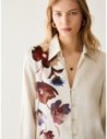 Camicia in raso con fiori Penny Black – Rosso scuro