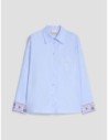 Camicia in cotone con ricami Penny Black – Azzurro