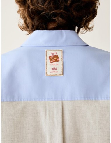 Camicia in cotone con ricami Penny Black – Azzurro - foto 4