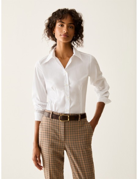 Camicia slim fit in popeline Penny Black – Bianco - foto 1