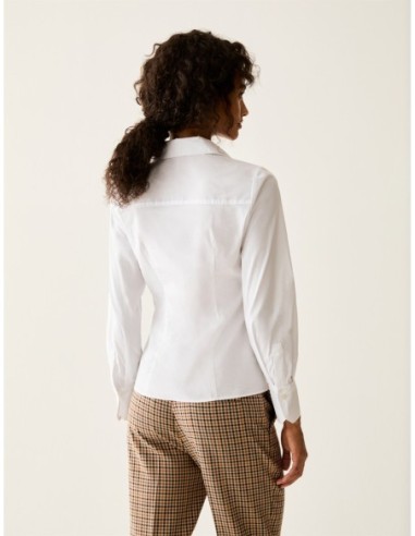 Camicia slim fit in popeline Penny Black – Bianco - foto 3