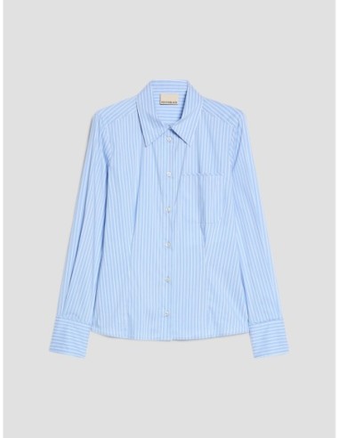 Camicia slim fit in popeline Penny Black – Azzurro - foto 2