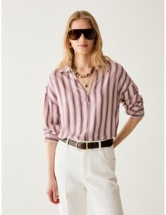 Blusa in twill fluido Penny Black – Rosa - foto 1