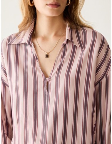 Blusa in twill fluido Penny Black – Rosa - foto 4