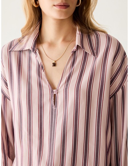 Blusa in twill fluido Penny Black – Rosa - foto 4