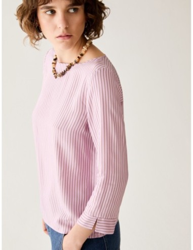 Blusa in twill fluido Penny Black – Lilla - foto 4