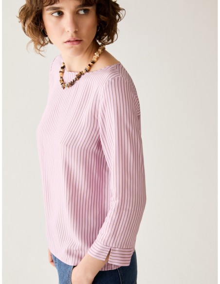 Blusa in twill fluido Penny Black – Lilla - foto 4