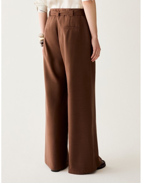 Pantaloni ampi con spacchi Penny Black – Tabacco - foto 3