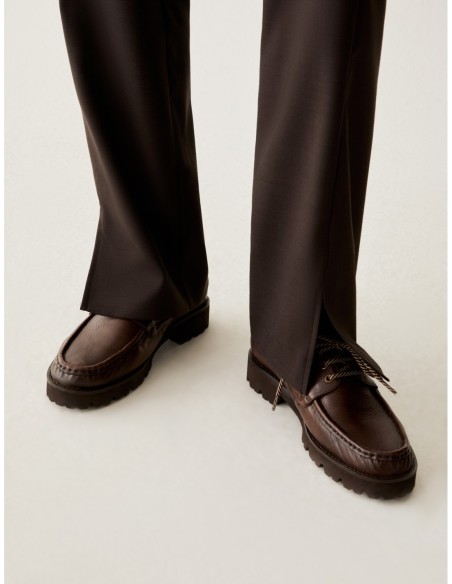 Pantaloni con dettagli in raso Penny Black – Testa di moro - foto 4