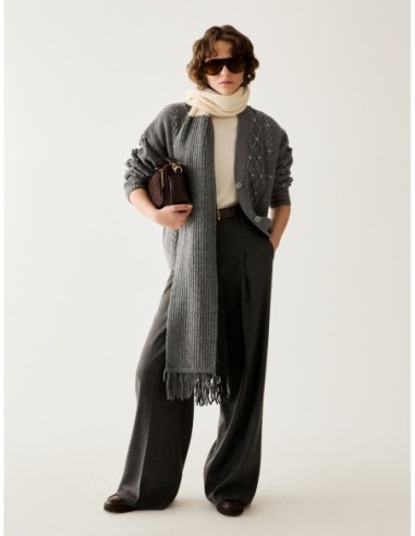 Pantaloni a microfantasia lamé Penny Black – Peltro - foto 5