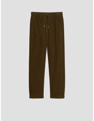 Pantaloni carrot fit in velluto Penny Black – Verde kaki - foto 2
