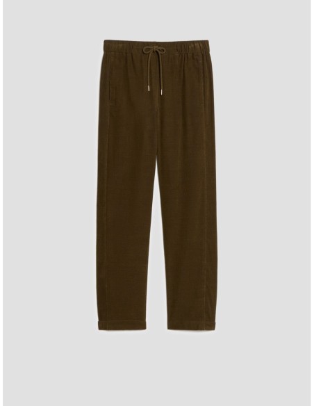 Pantaloni carrot fit in velluto Penny Black – Verde kaki - foto 2