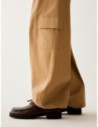 Pantaloni cargo in raso di cotone Penny Black – Cammello Pantaloni cargo in raso di cotone Penny Black – Cammello