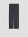 Pantaloni in raso di cotone Penny Black – Blu