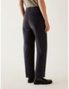 Pantaloni in raso di cotone Penny Black – Blu