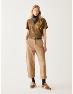 Pantaloni carrot fit in cotone Penny Black – Cammello - foto 1