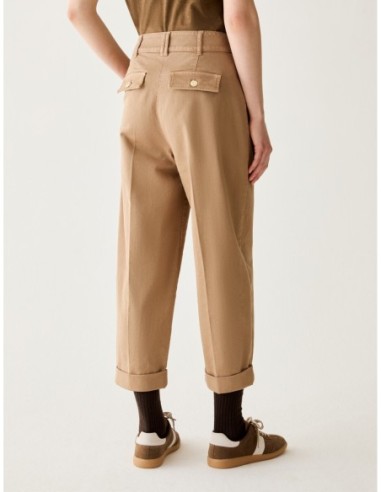 Pantaloni carrot fit in cotone Penny Black – Cammello - foto 3